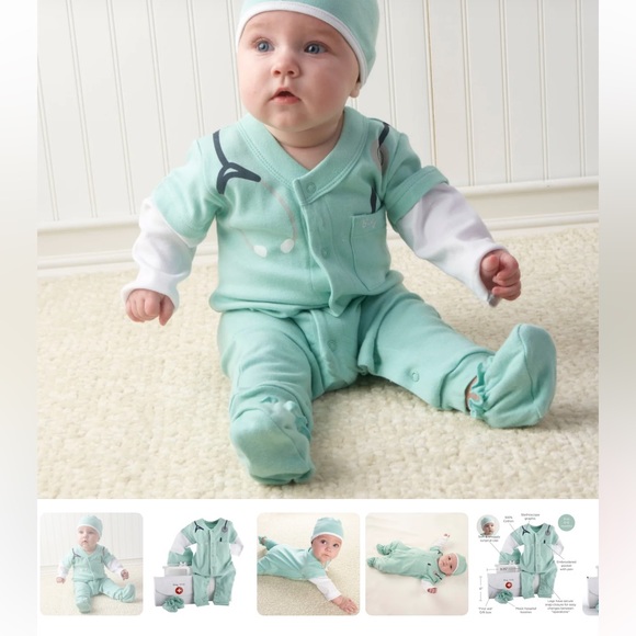 Big Dreamzzz" Baby M.D. 3-Piece Layette Set in "Doctor's Bag" 0-6 months - Picture 3 of 8